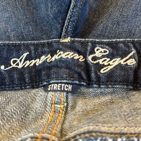 American Eagle Women’s Blue Skinny Jeans size 14 Stretch - Picture 8 of 11